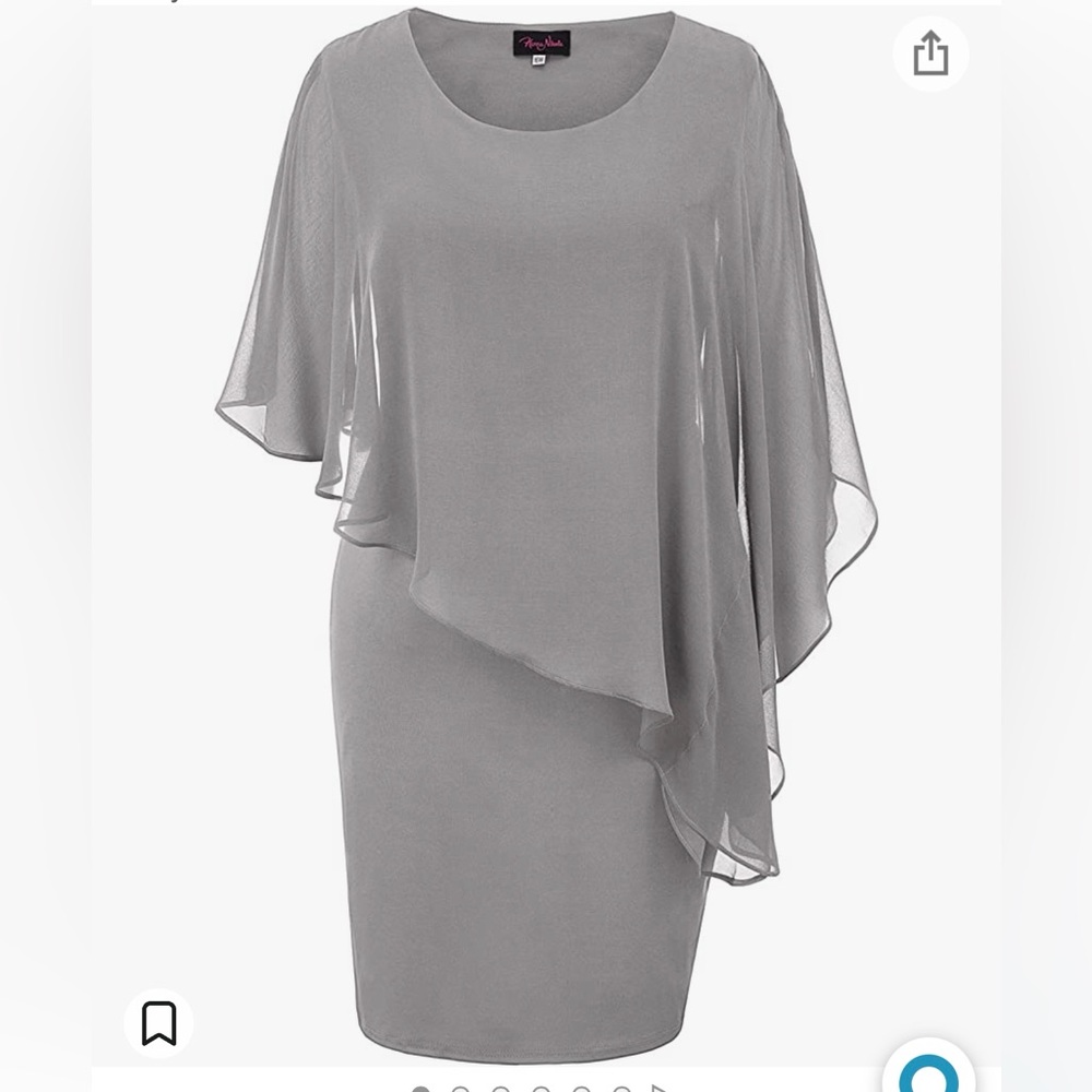 Beautiful Sleeveless Sheath Dress with chiffon over lay